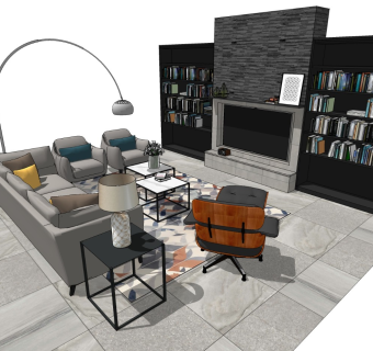 精品客厅设计家具模型 (77)